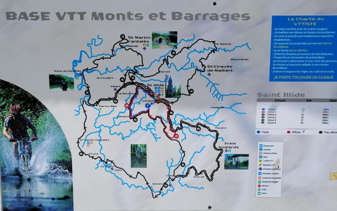 Le Miraillet, Gite Saint-Illide Exteriör bild